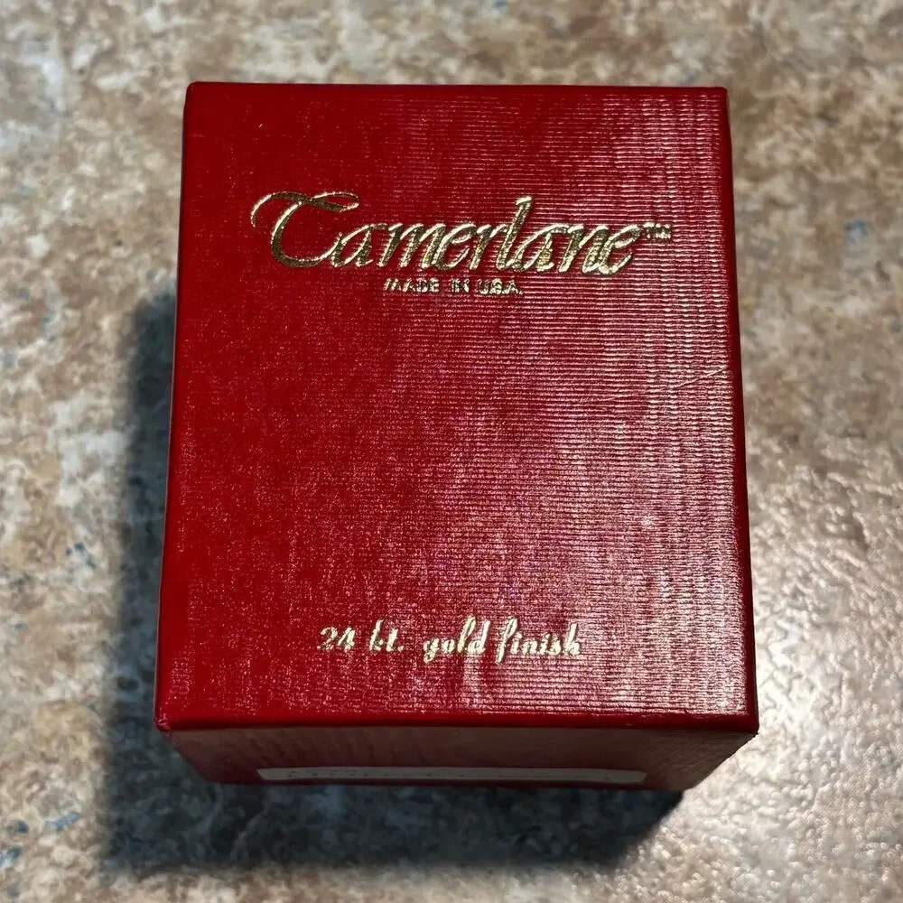 Camerlane Littlest Longhorn Western 24K Gold Finish Christmas Ornament New